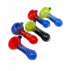3" Frit Spiral Art Hand Pipe (PAck Of 5) - [ZD100]
